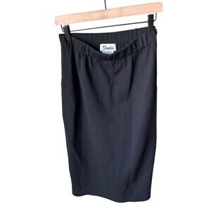 Toula Vintage Wool Rayon Blend Knit Pencil / Straight Skirt
